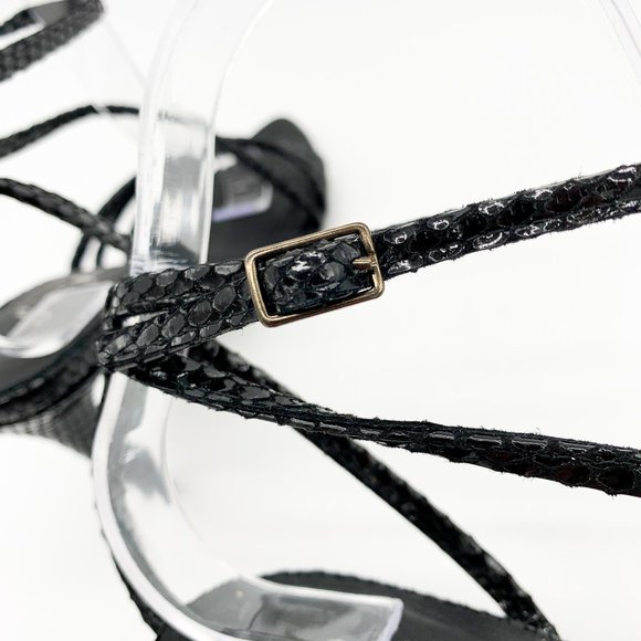 FREE PEOPLE Patent Python Print Strappy Sandals - Picture 9 of 10